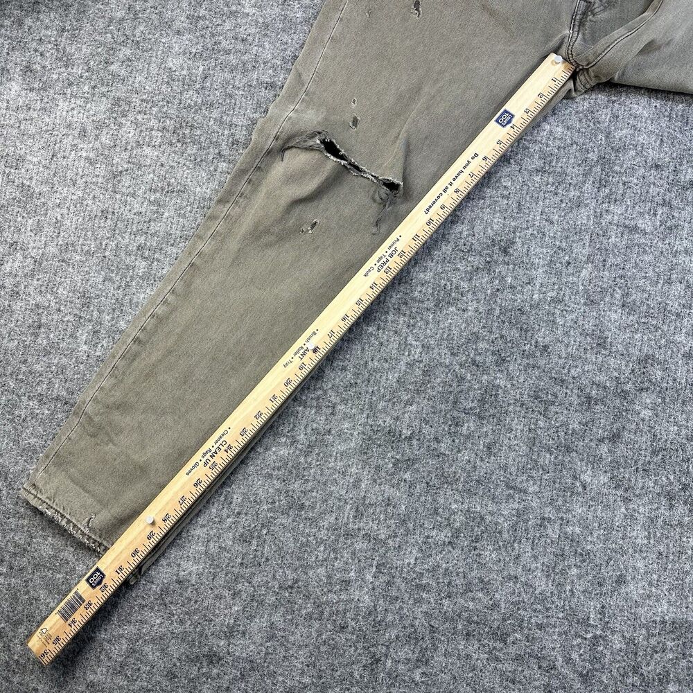 Levi’s 501 CT Jeans Men 32x28 Grey Distressed Custom Tapered - Picture 16 of 16